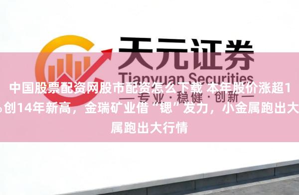 中国股票配资网股市配资怎么下载 本年股价涨超100％创14年新高，金瑞矿业借“锶”发力，小金属跑出大行情