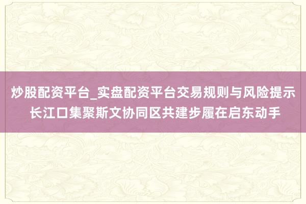 炒股配资平台_实盘配资平台交易规则与风险提示 长江口集聚斯文协同区共建步履在启东动手