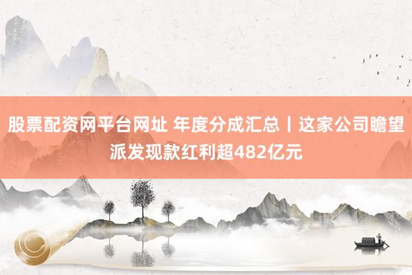 股票配资网平台网址 年度分成汇总丨这家公司瞻望派发现款红利超482亿元